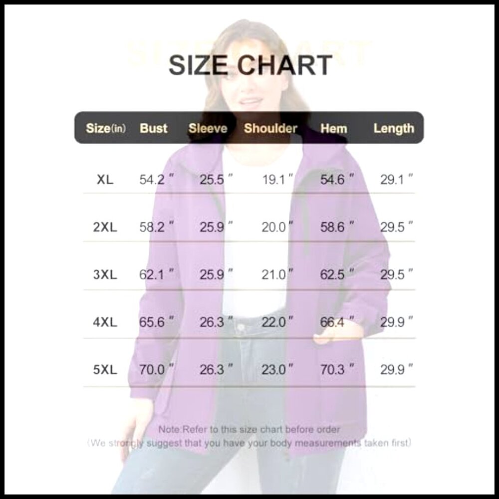 Plus Size Packable Rain Jacket Waterproof Windbre… - image 4